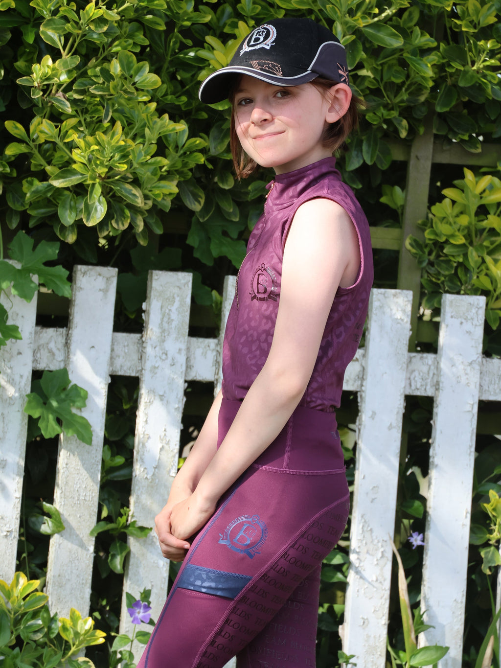 Kids Leonora Plum & Navy Leggings
