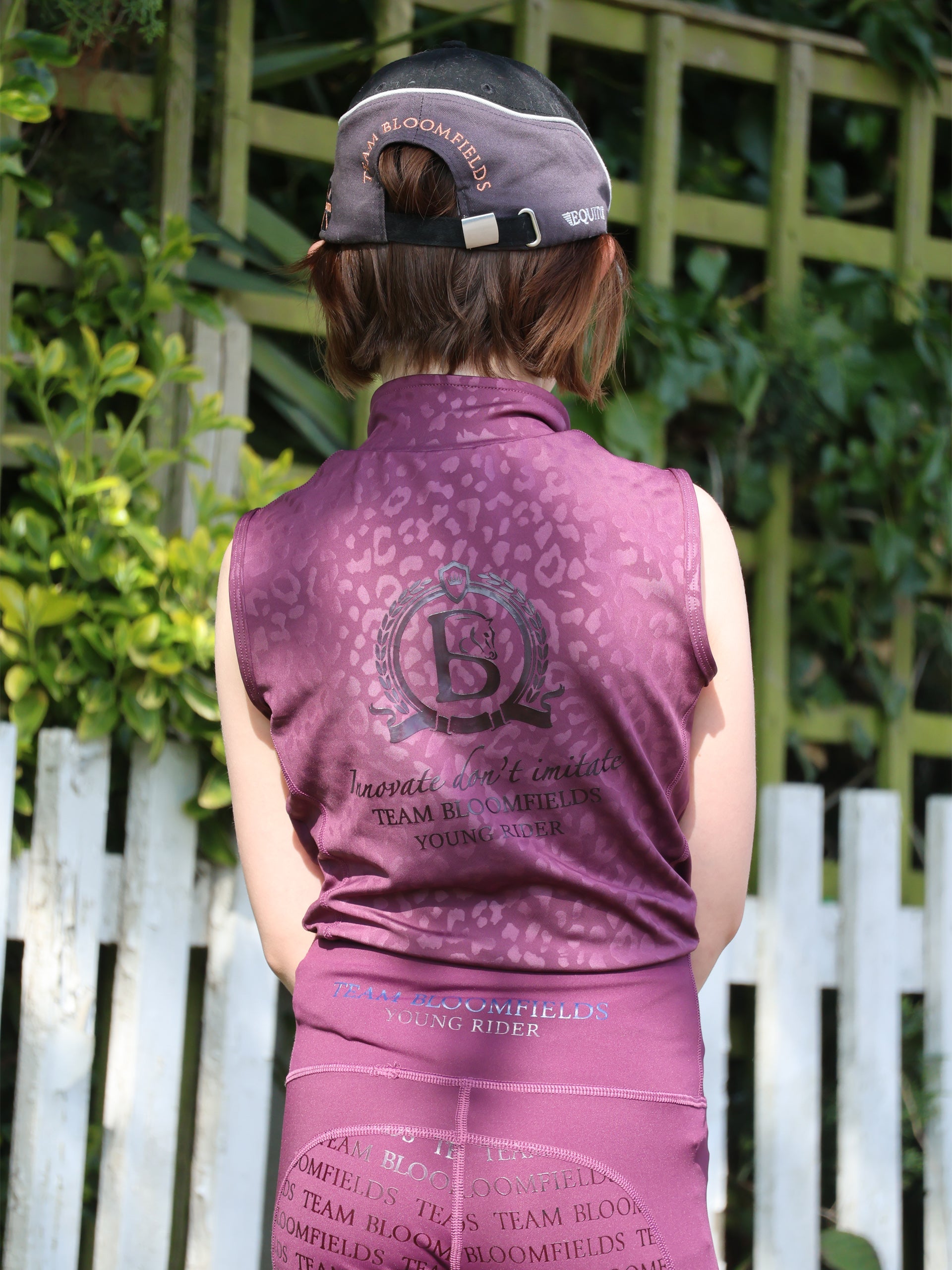 Kids Leonora Plum Sleeveless Base Layer