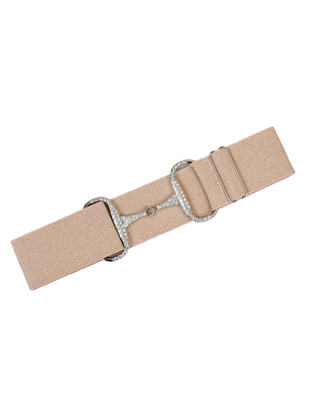 Belt -  Metallic Gold with Silver Diamante Snaffle