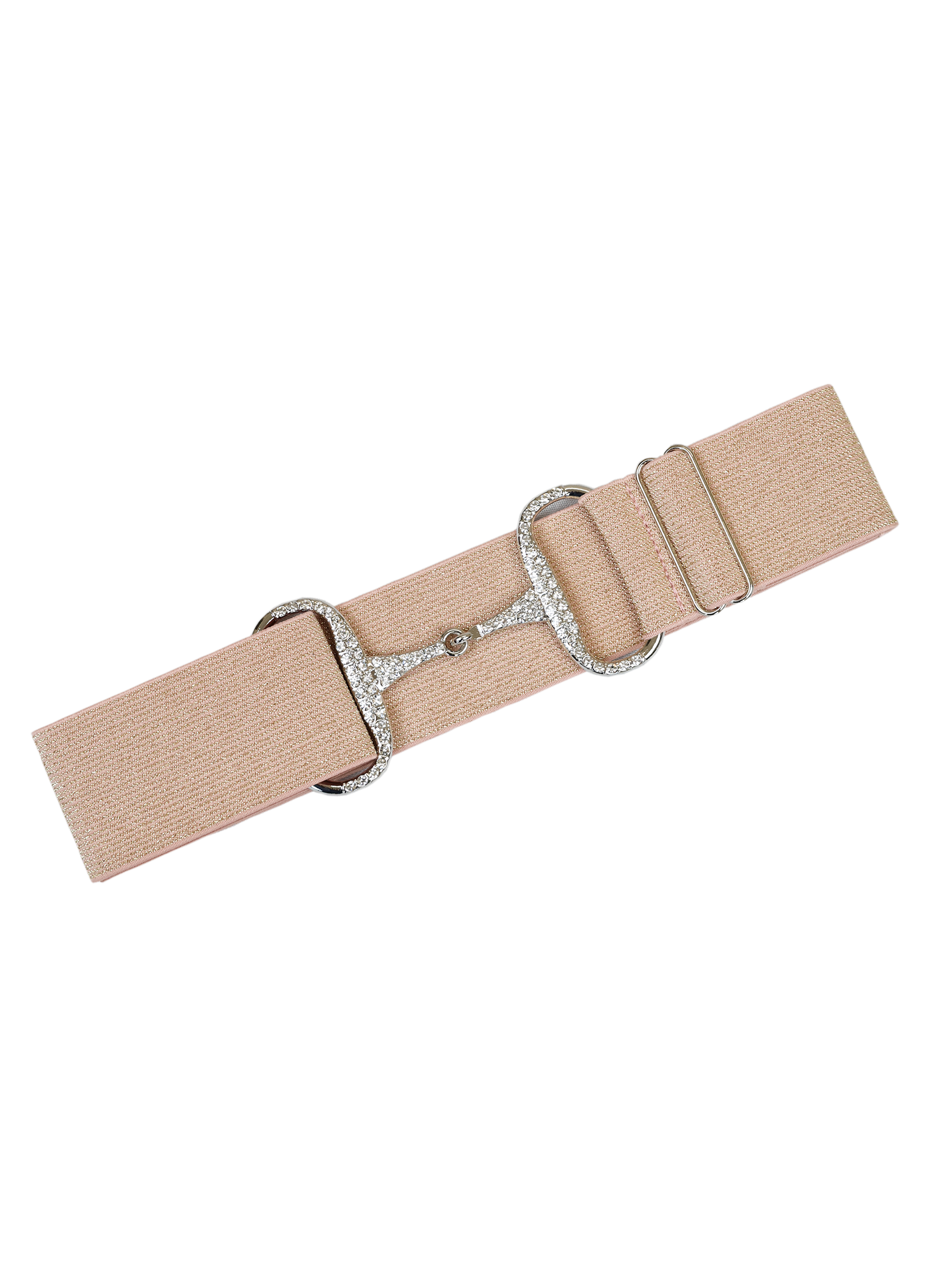 Belt -  Metallic Gold with Silver Diamante Snaffle
