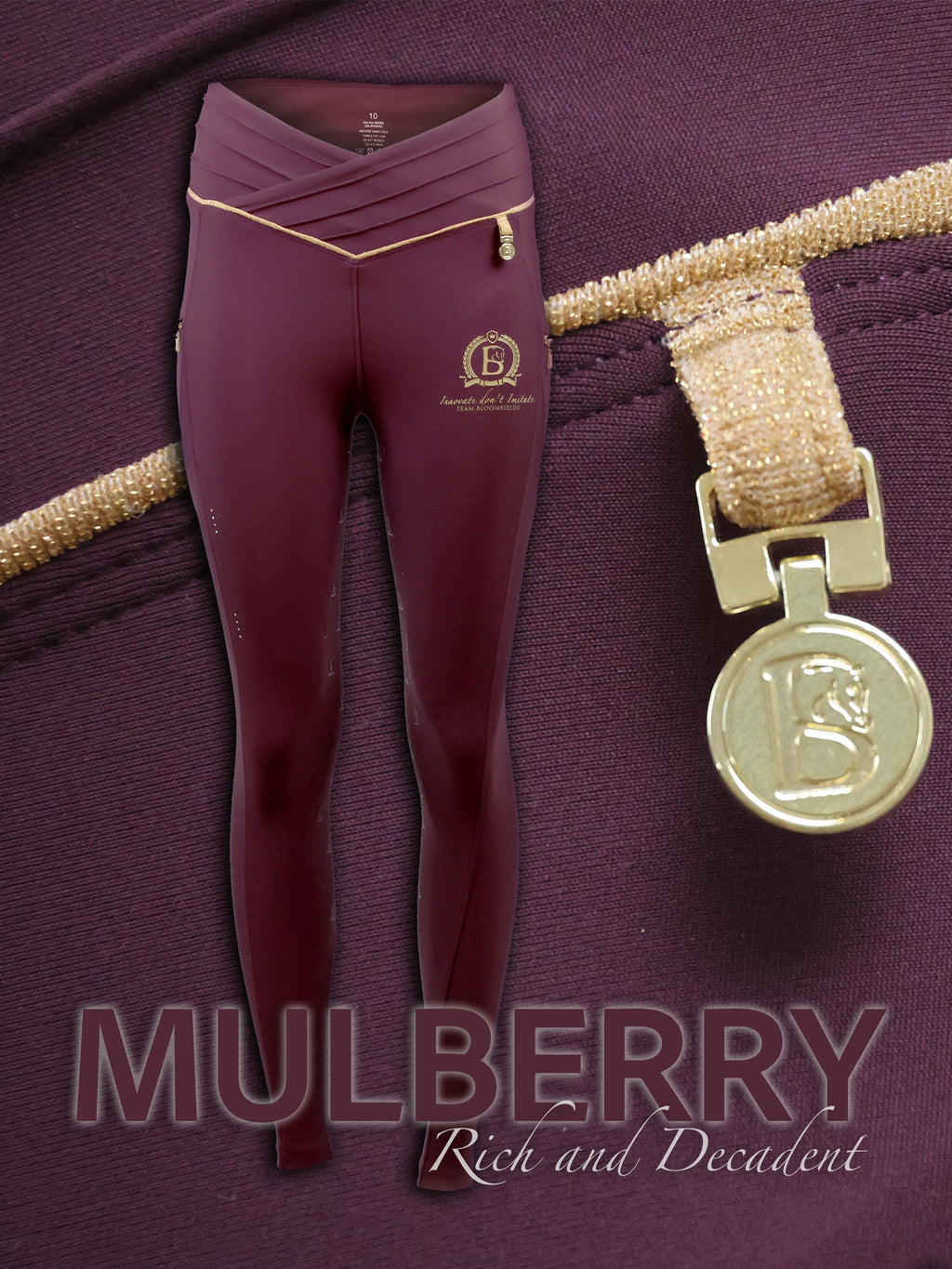 Kids Maya Mulberry Pleated Leggings
