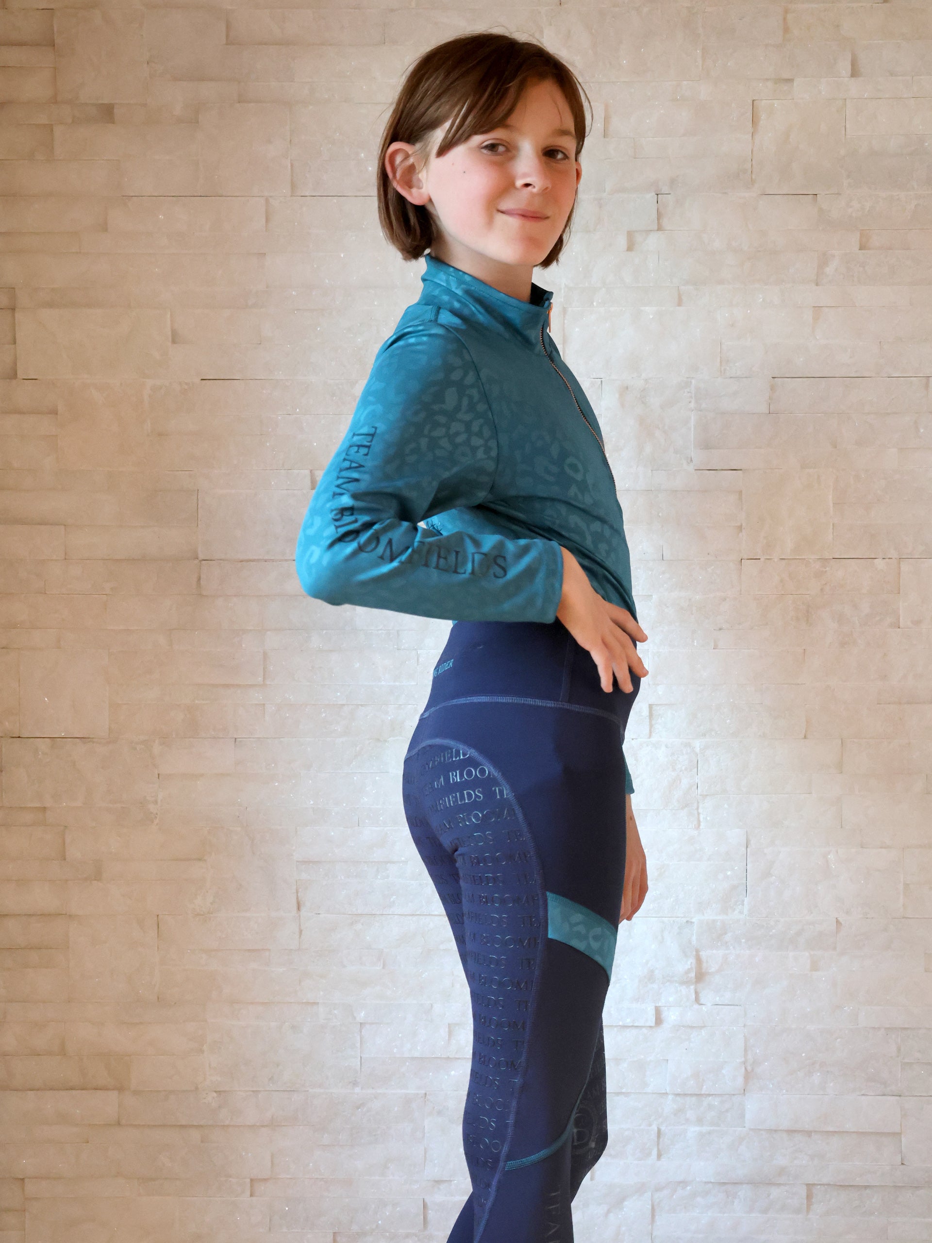 Kids Leonora  Peacock Base Layer With Long Sleeves