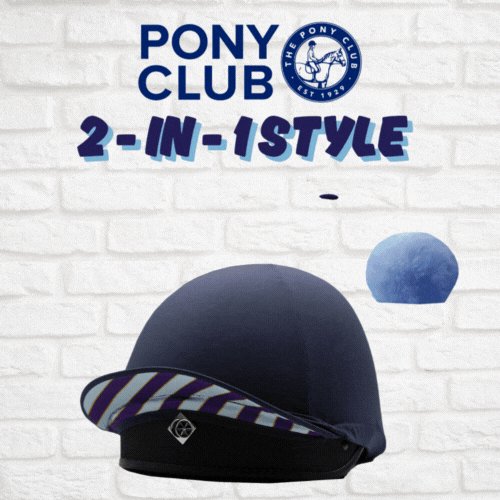 Official Junior Pony Club 2-In-1 Lycra Hat Silk