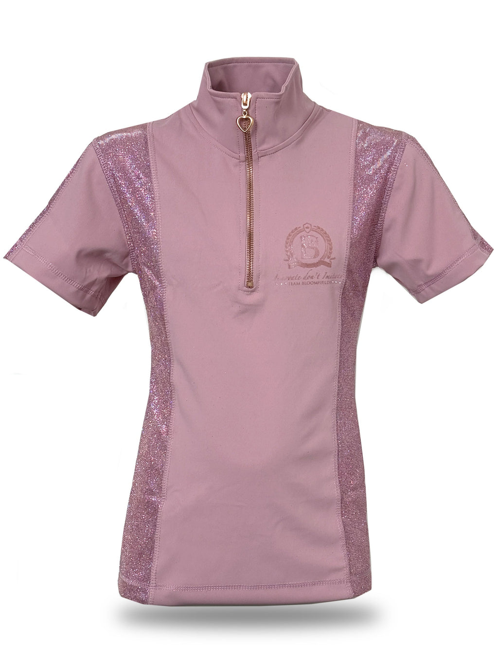 Kids Glimmer Pink Base Layer With Short Sleeves