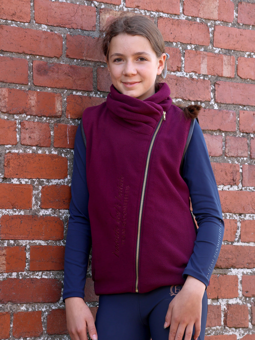 Kids Sienna Mulberry Country Fleece Gilet