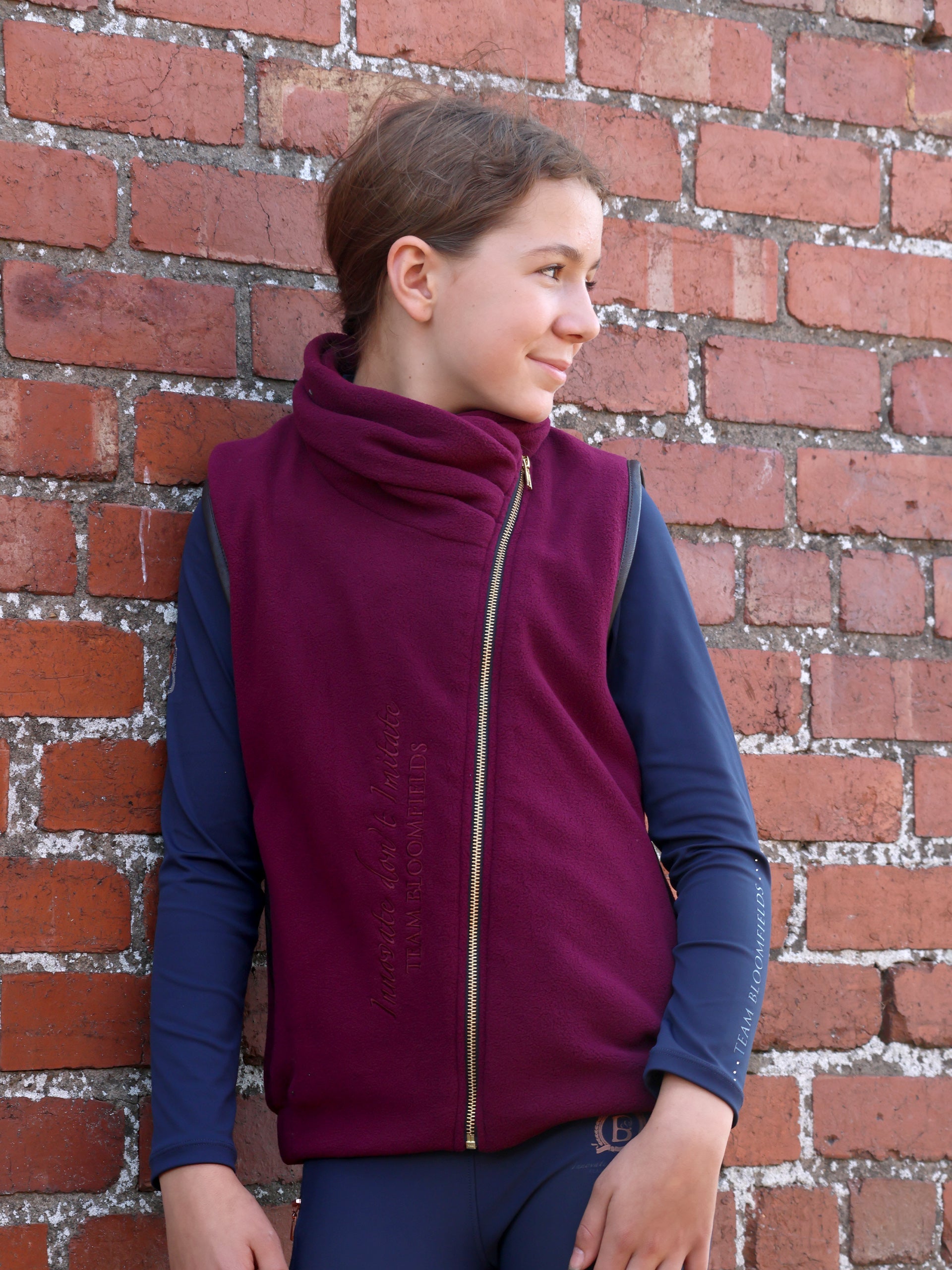 Kids Sienna Mulberry Country Fleece Gilet