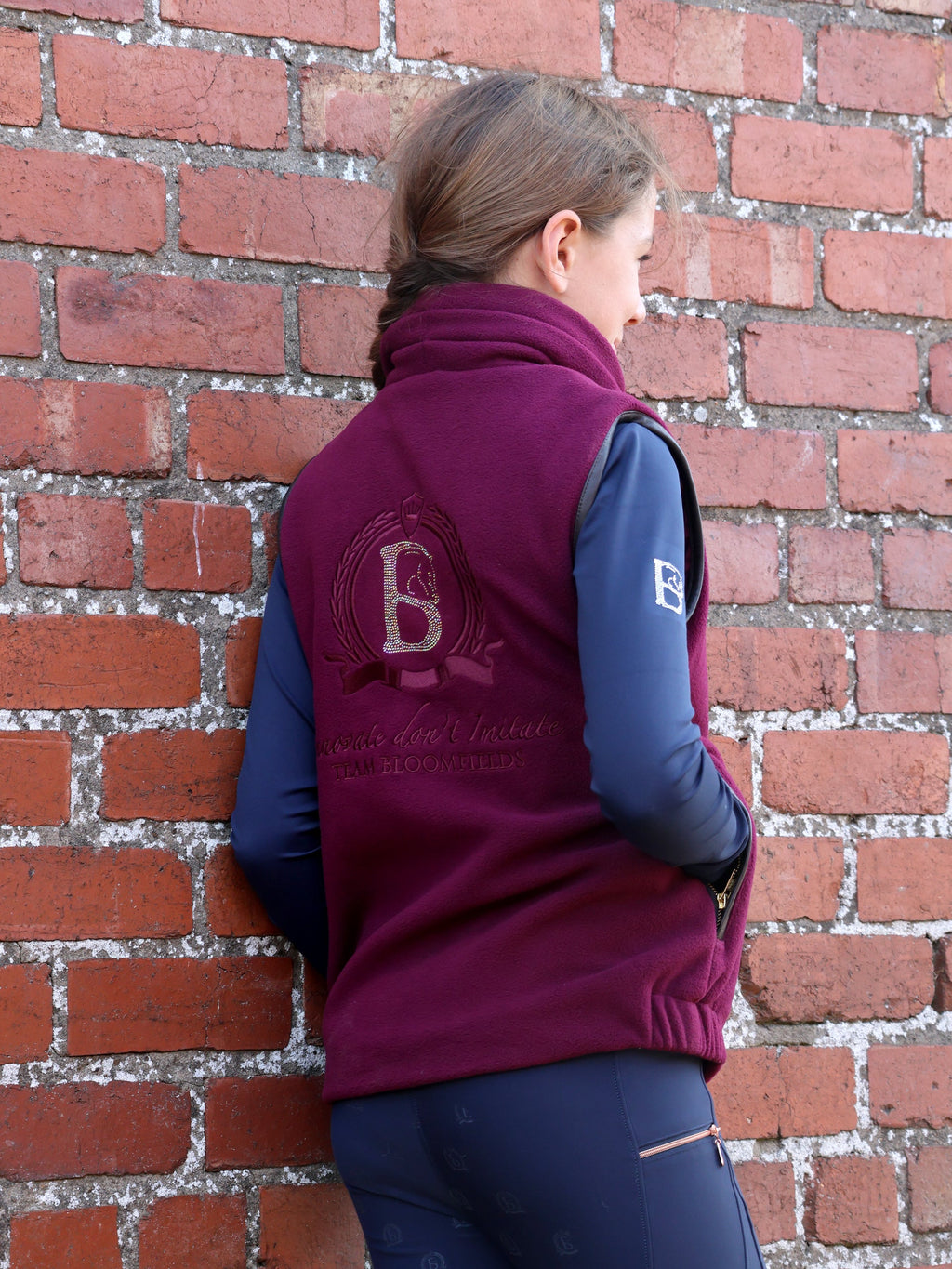 Kids Sienna Mulberry Country Fleece Gilet