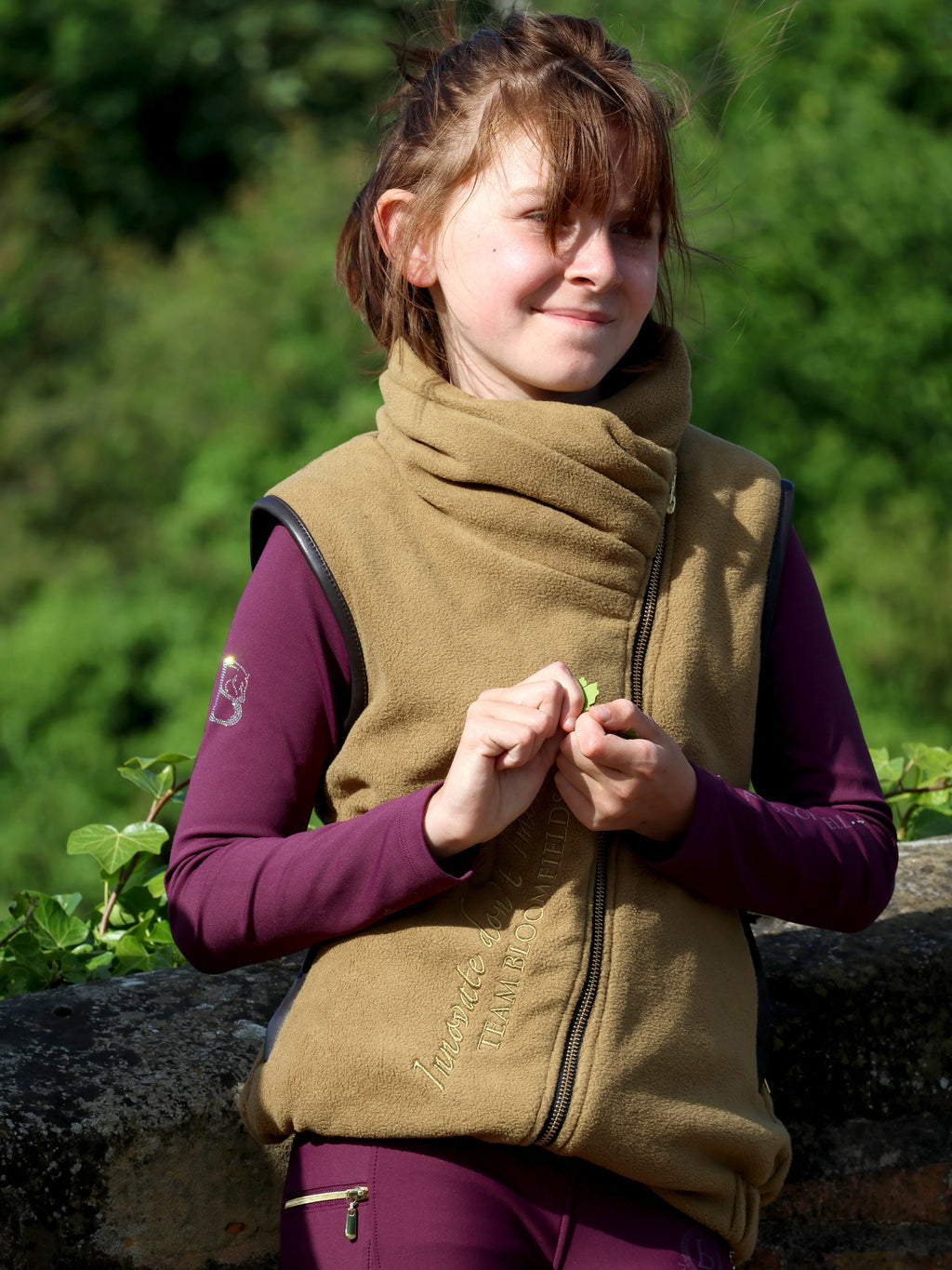 Kids Sienna Mustard Country Fleece Gilet