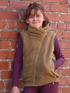 Kids Sienna Mustard Country Fleece Gilet