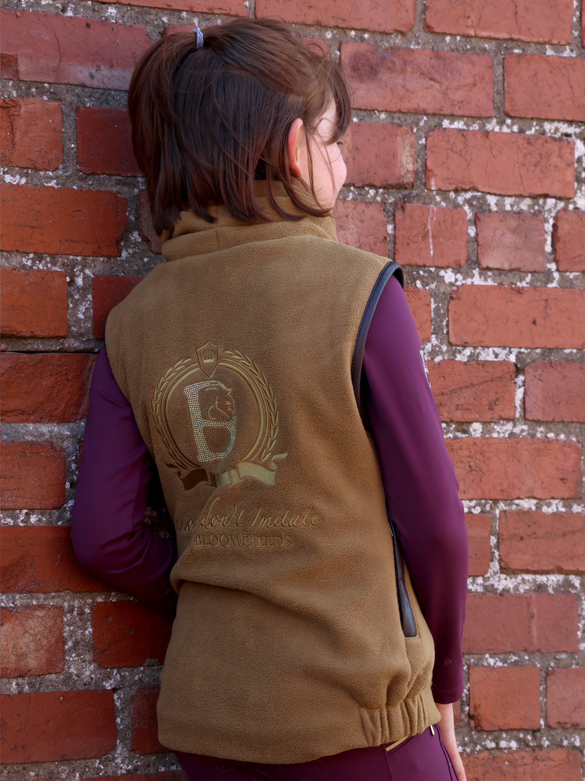 Kids Sienna Mustard Country Fleece Gilet