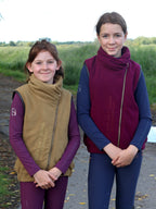 Kids Sienna Mustard Country Fleece Gilet