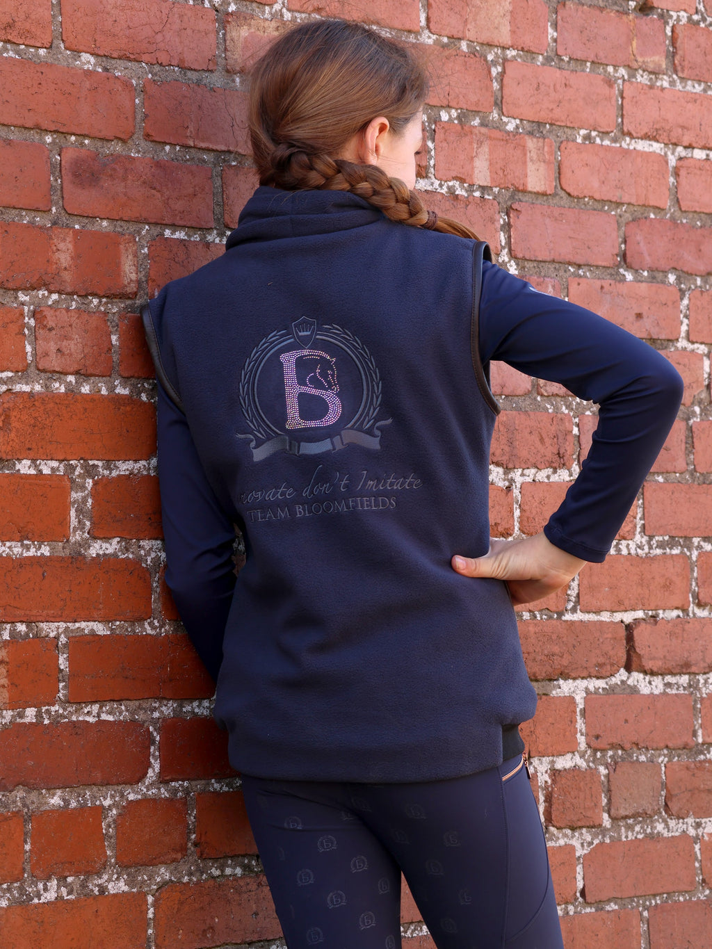 Kids Sienna Navy Country Fleece Gilet