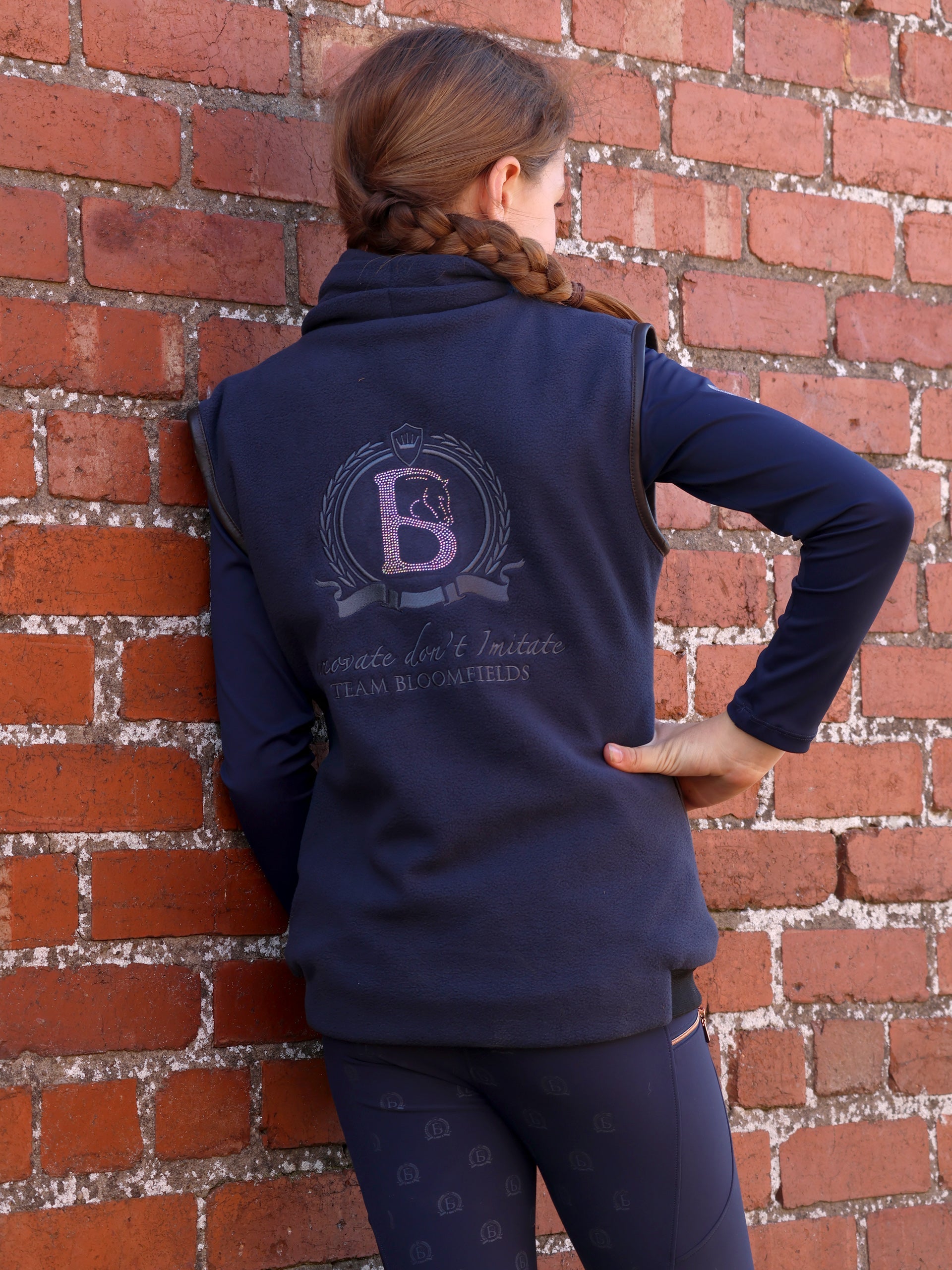 Kids Sienna Navy Country Fleece Gilet