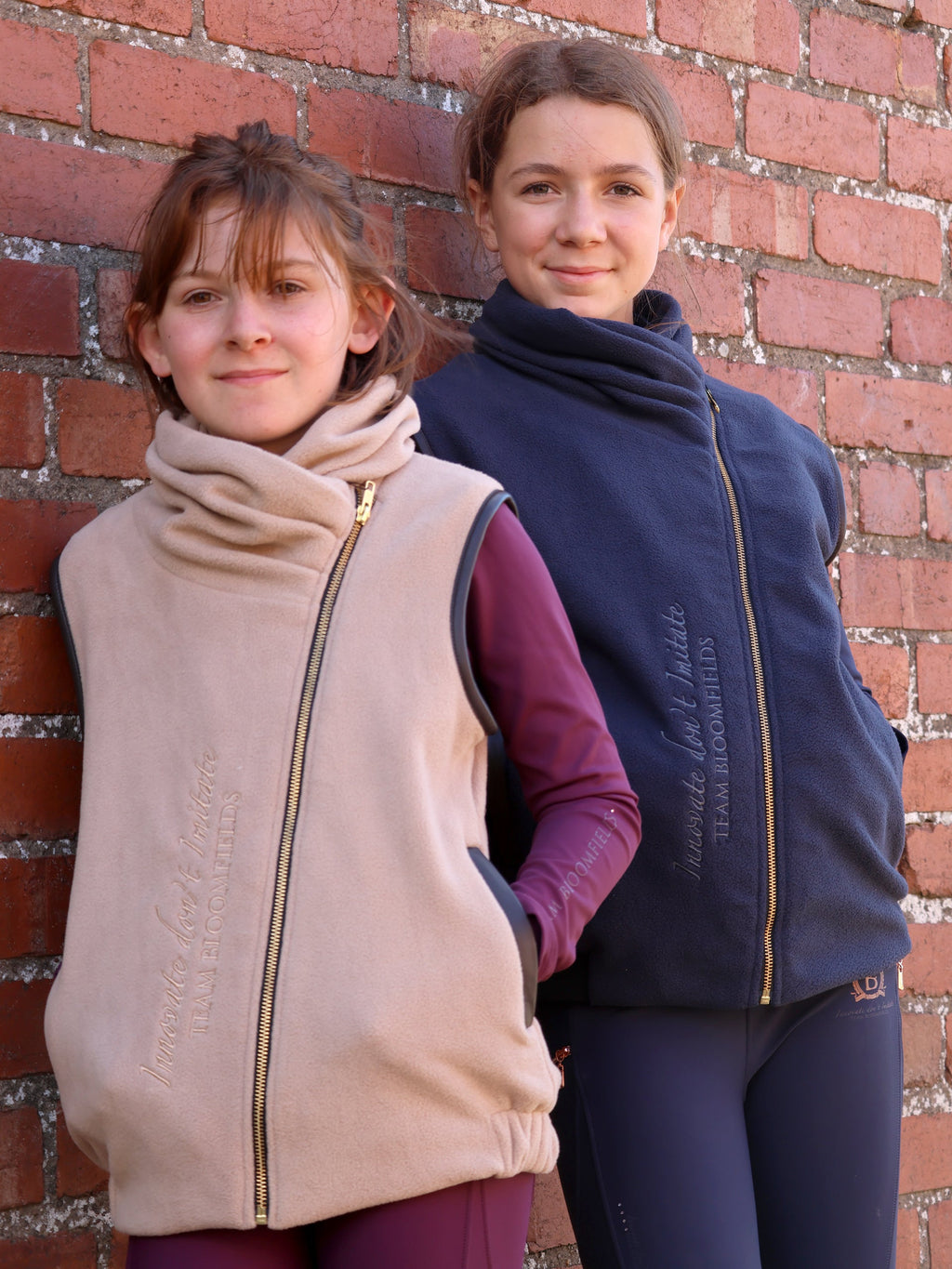 Kids Sienna Navy Country Fleece Gilet