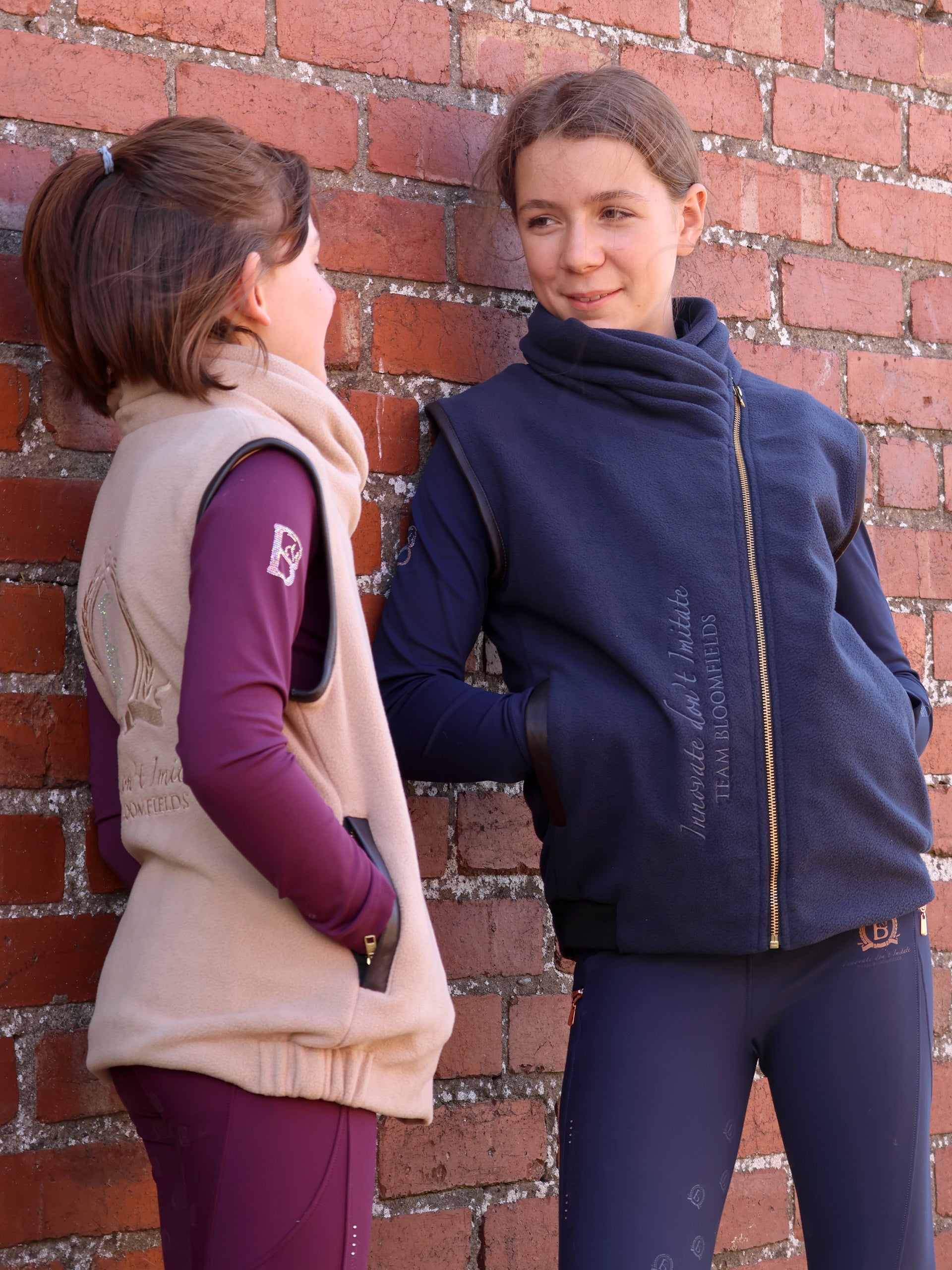 Kids Sienna Navy Country Fleece Gilet