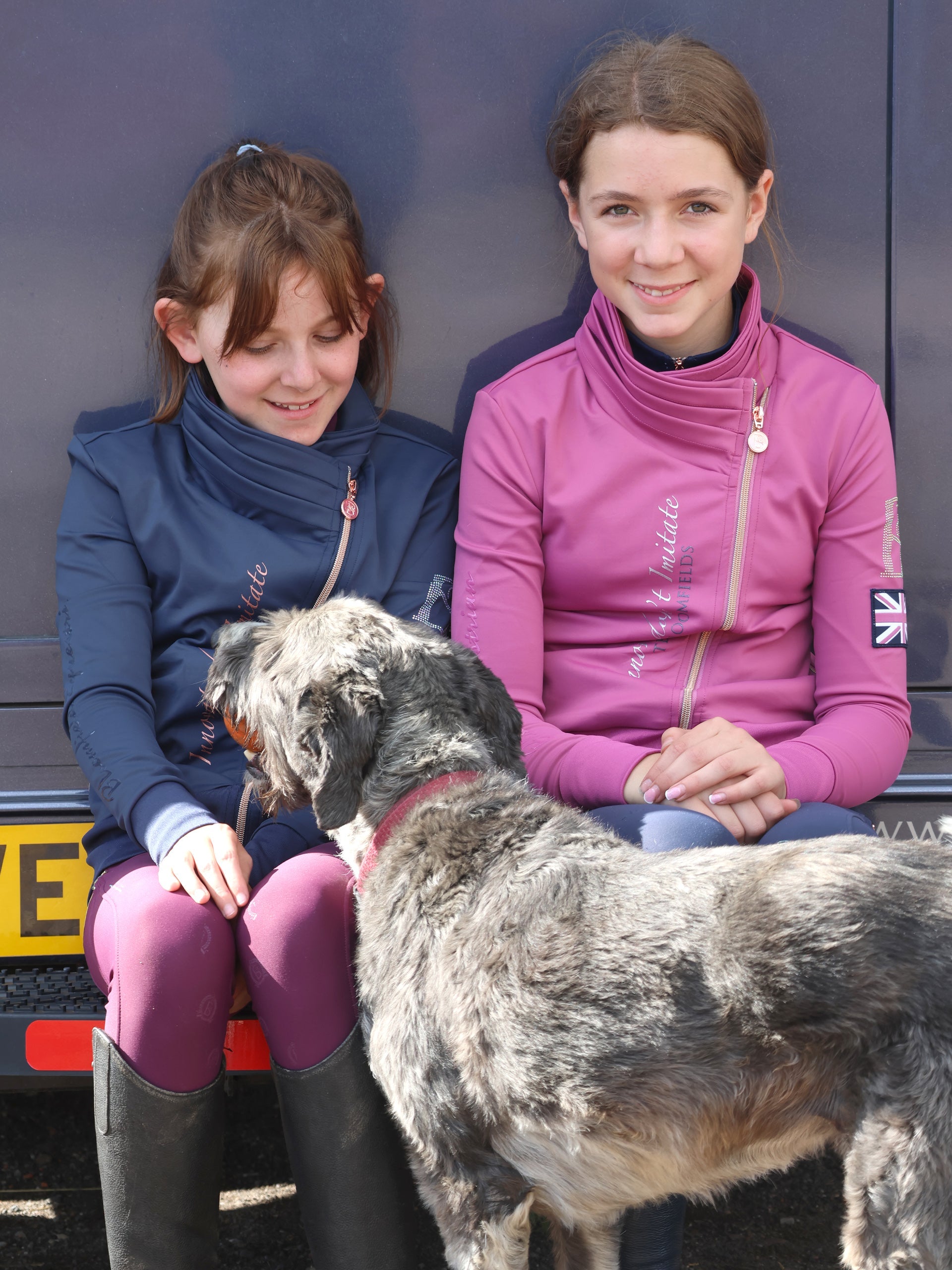 Kids Sabrina Sport in Navy With Ruffle Collar Top