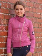 Kids Sabrina Sport in Pink With Ruffle Collar Top