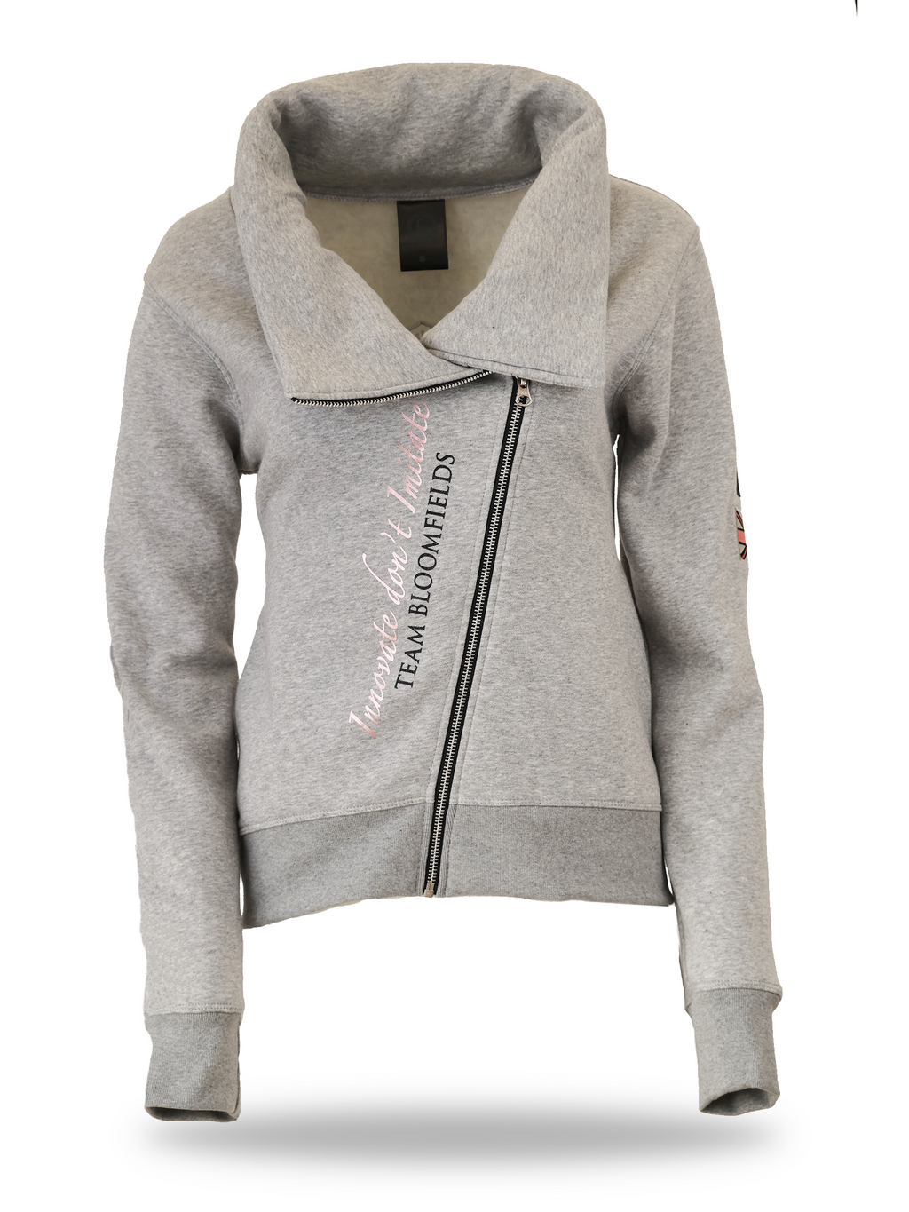 Kids Sabrina Marl Grey Ruffle Collar Top