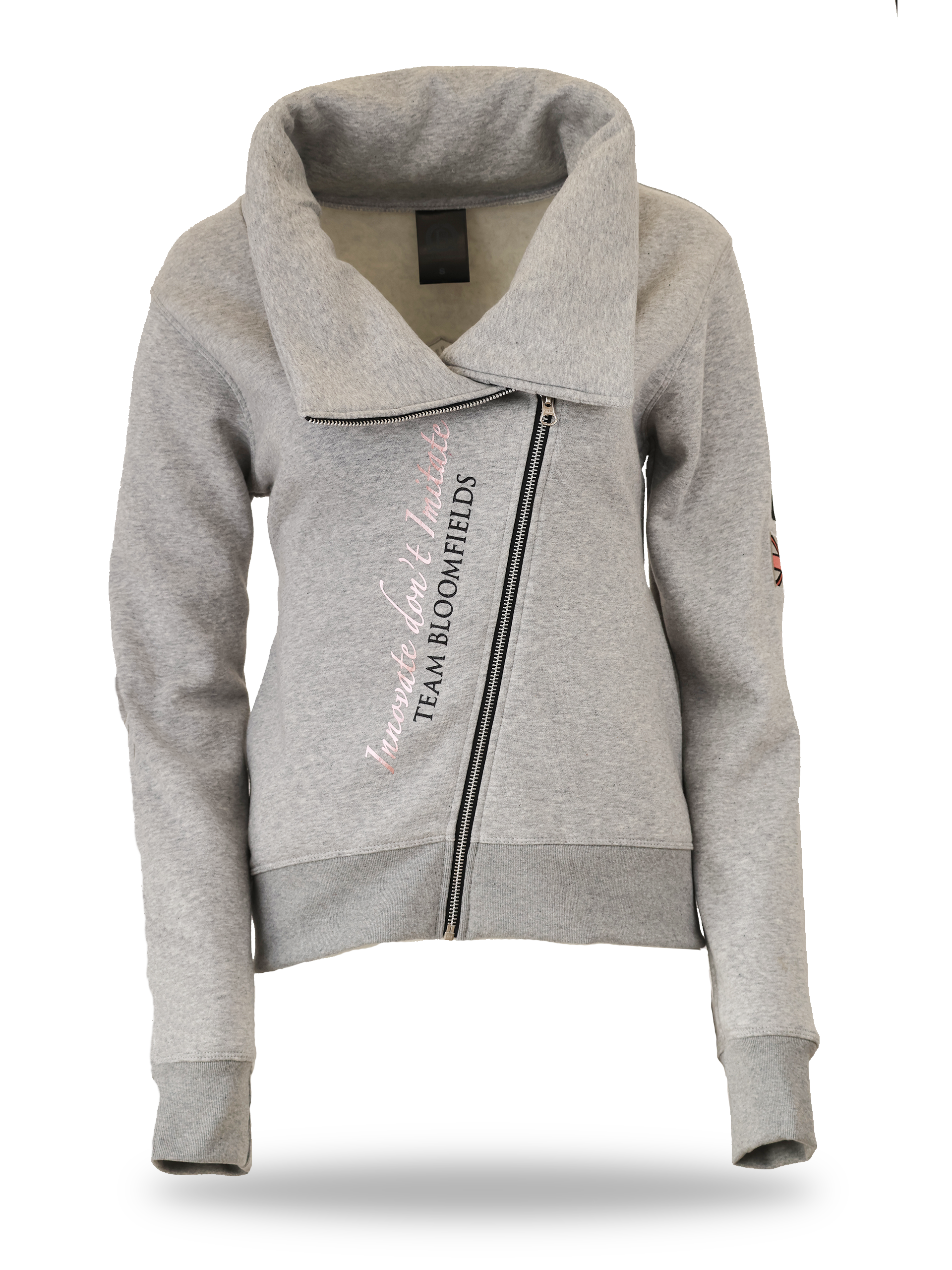 Kids Sabrina Marl Grey Ruffle Collar Top