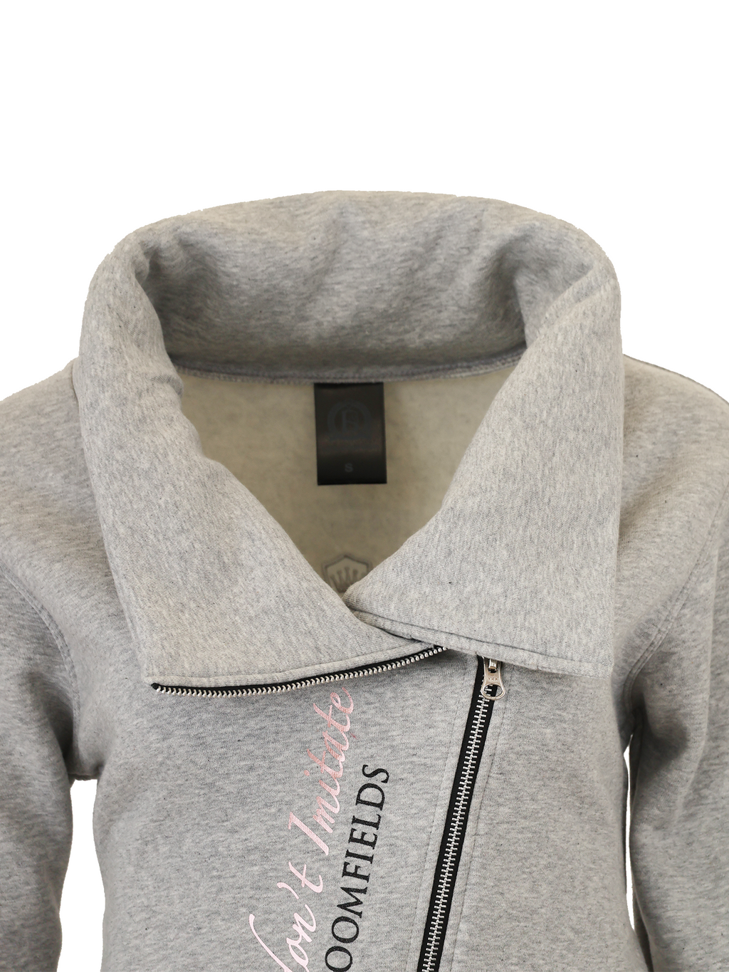 Kids Sabrina Marl Grey Ruffle Collar Top