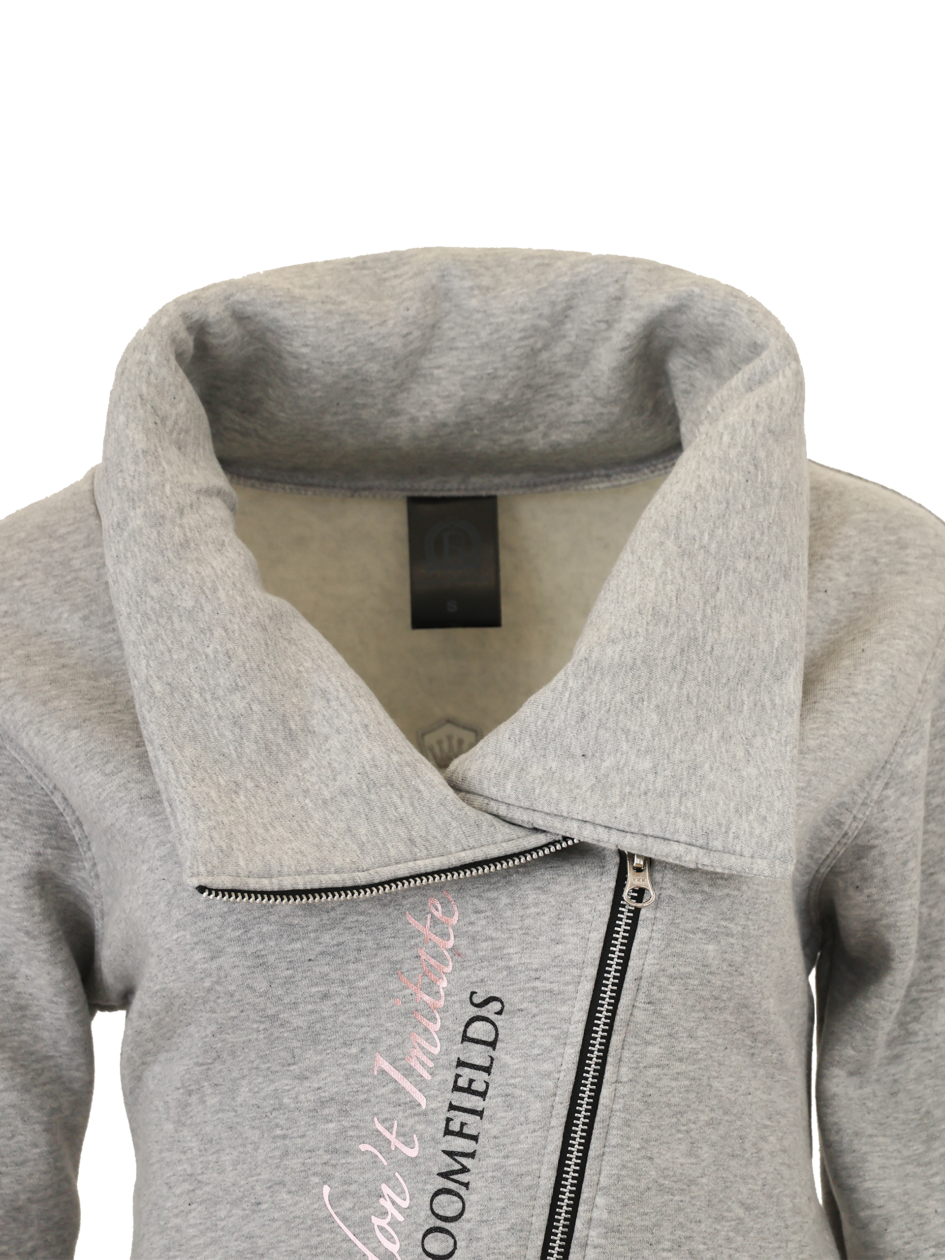Kids Sabrina Marl Grey Ruffle Collar Top