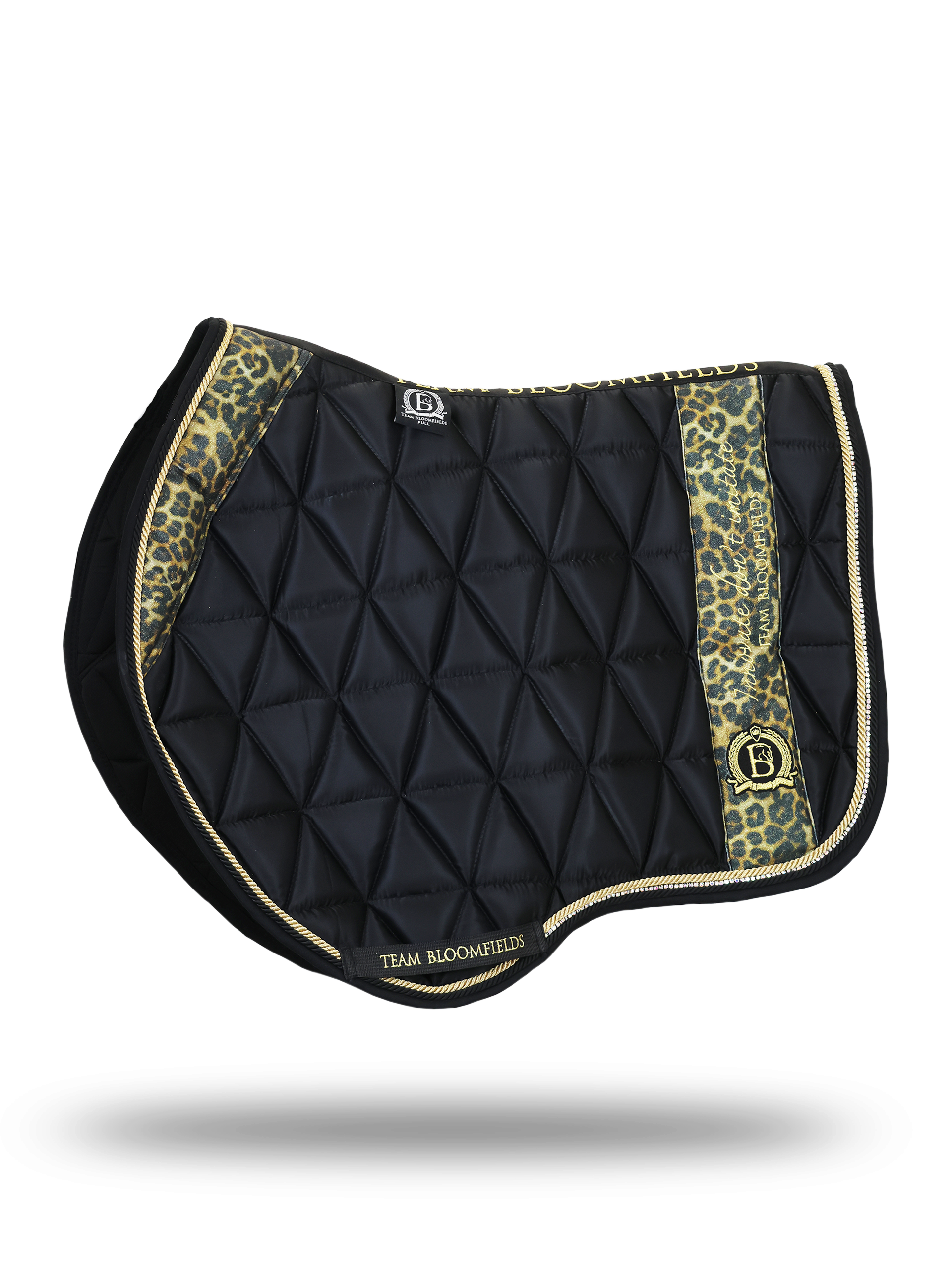 Saddle Pad - Black & Leopard Print Jump