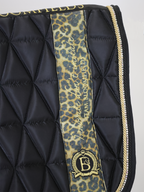 Saddle Pad - Black & Leopard Print Jump