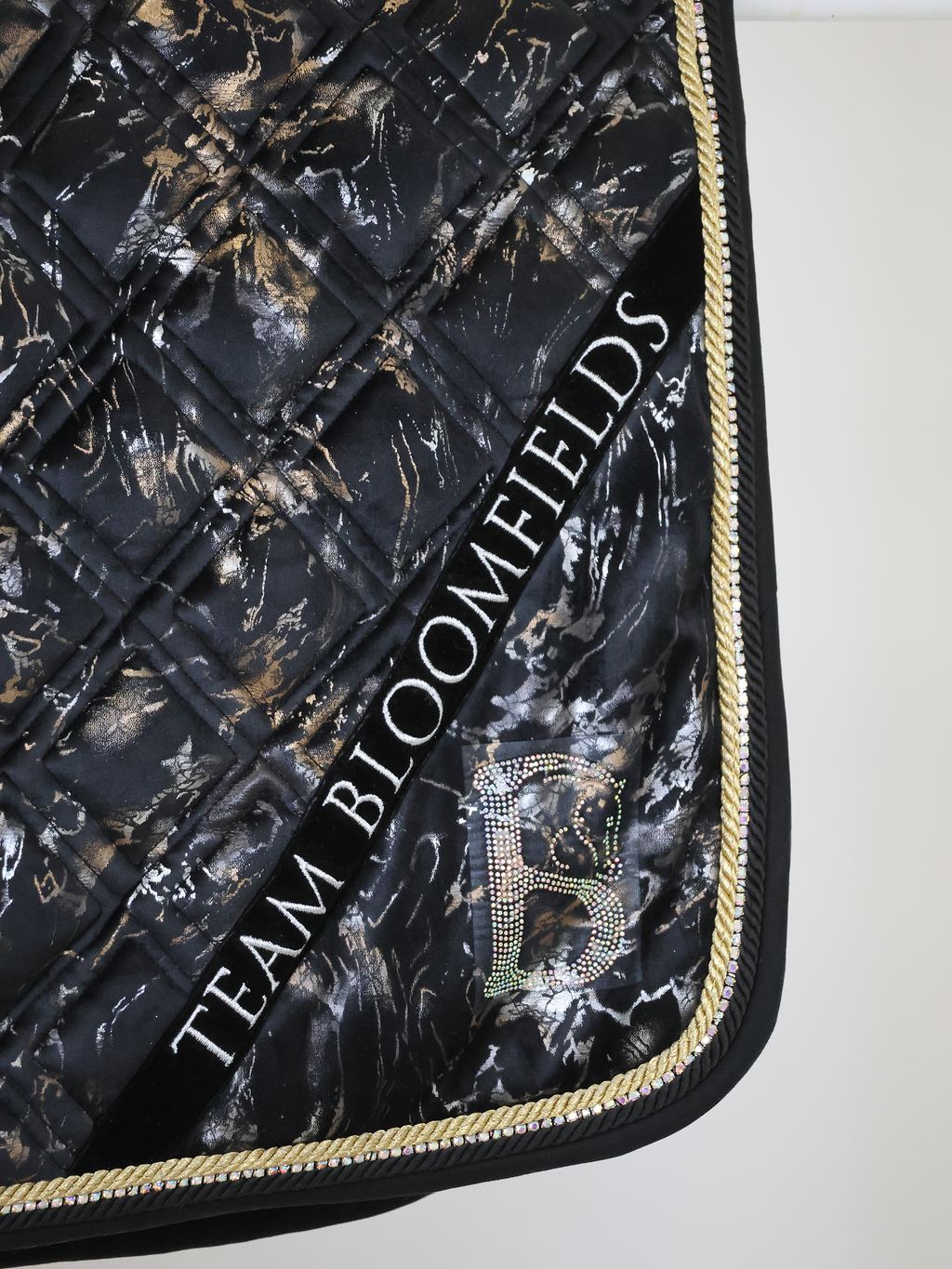 Saddle Pad - Electra Black and Gold Dressage