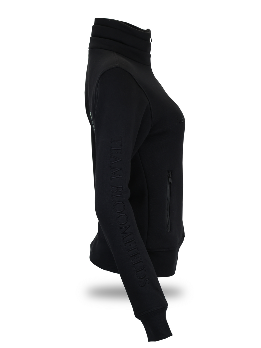 Sade in Black Quarter Zip Black Top