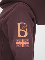 Kids Amelia Seal Brown Cross Necked Hoodie