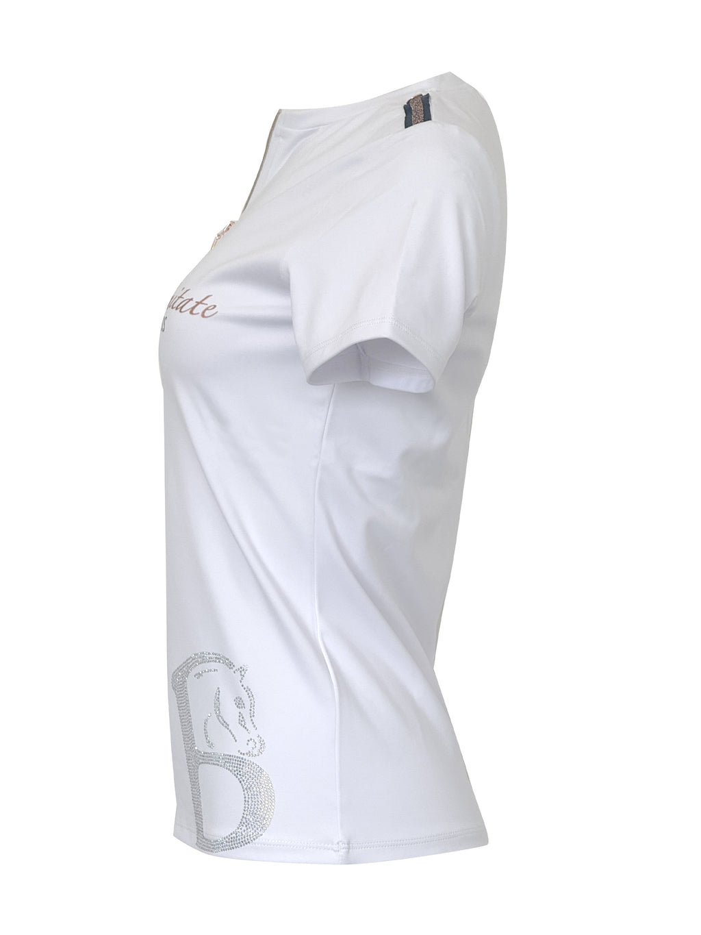 Clara White Crystal T-Shirt