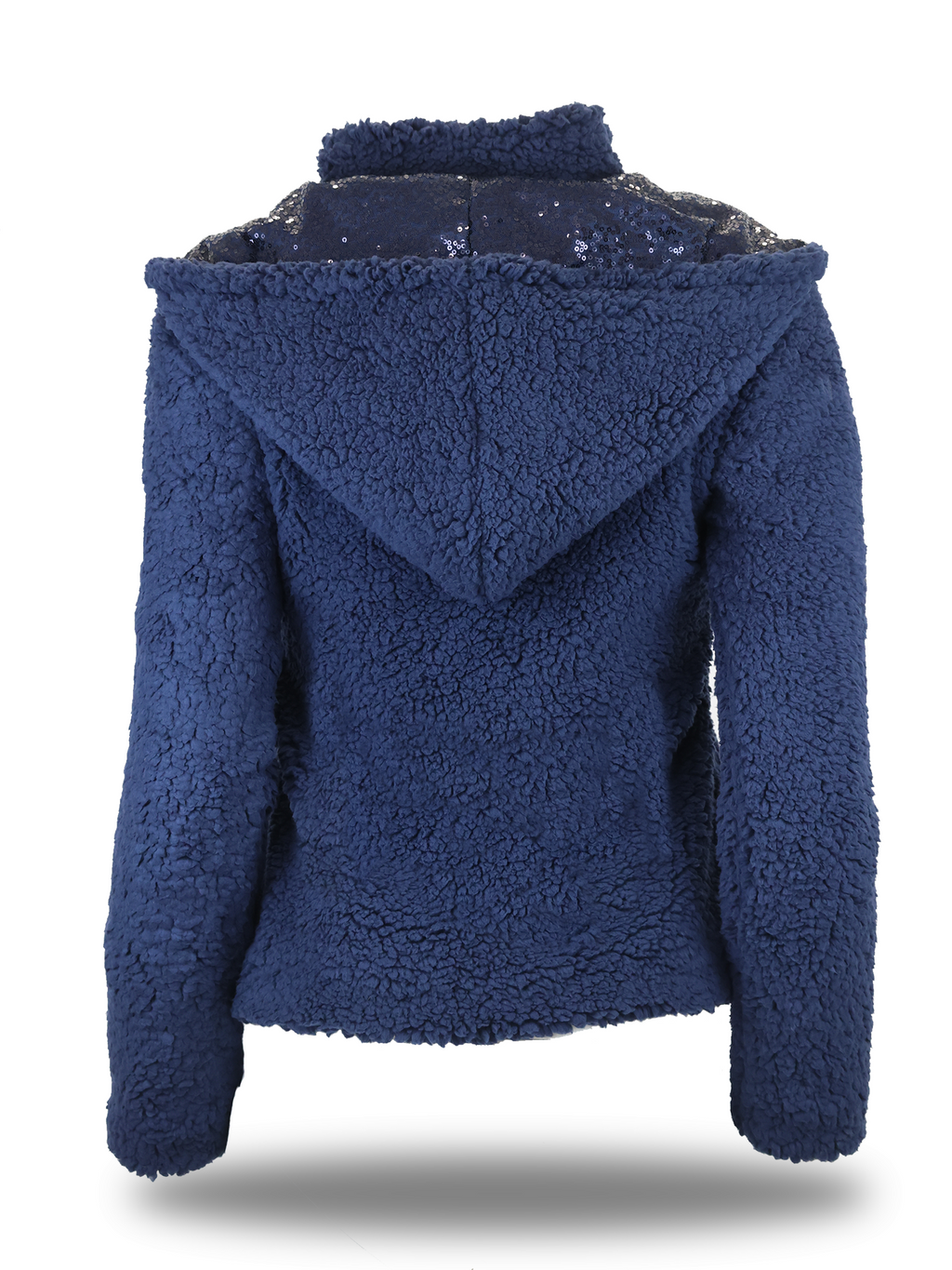 Kids Taggie Navy Double Collar Teddybear Fleece