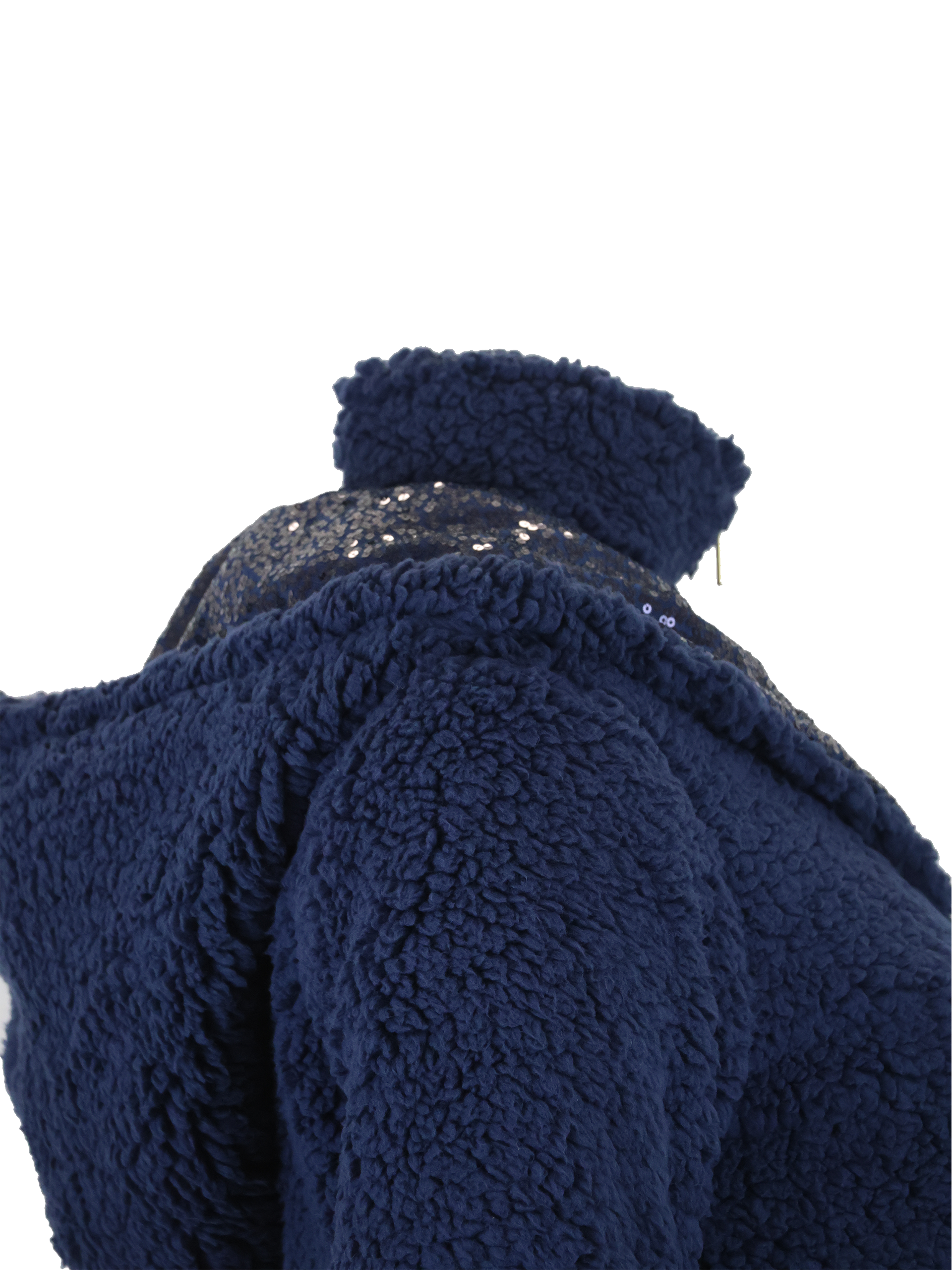Kids Taggie Navy Double Collar Teddybear Fleece