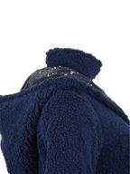 Taggie Navy Double Collar Teddybear Fleece