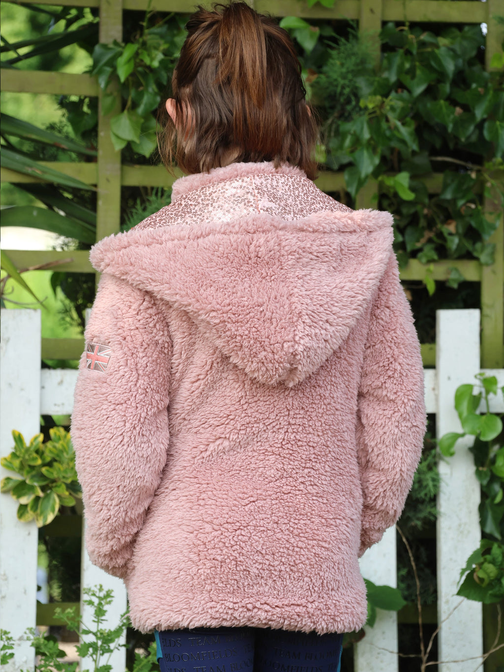 Kids Taggie Pink Double Collar Teddybear Fleece