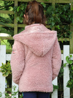 Kids Taggie Pink Double Collar Teddybear Fleece
