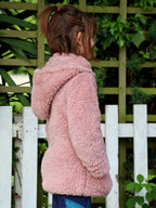 Kids Taggie Pink Double Collar Teddybear Fleece