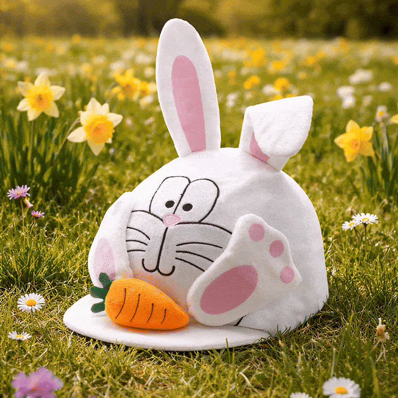 Hopper Bunny Posable Ears Hat Silk