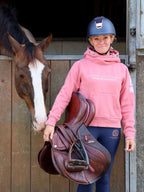 Amelia Apricot Cross Necked Hoodie