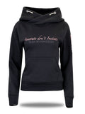 Amelia Black & Pink Cross Necked Hoodie
