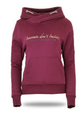 Amelia Burgundy & Gold Necked Hoodie