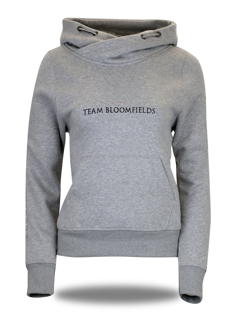 Amelia Marl Grey Cross Necked Hoodie