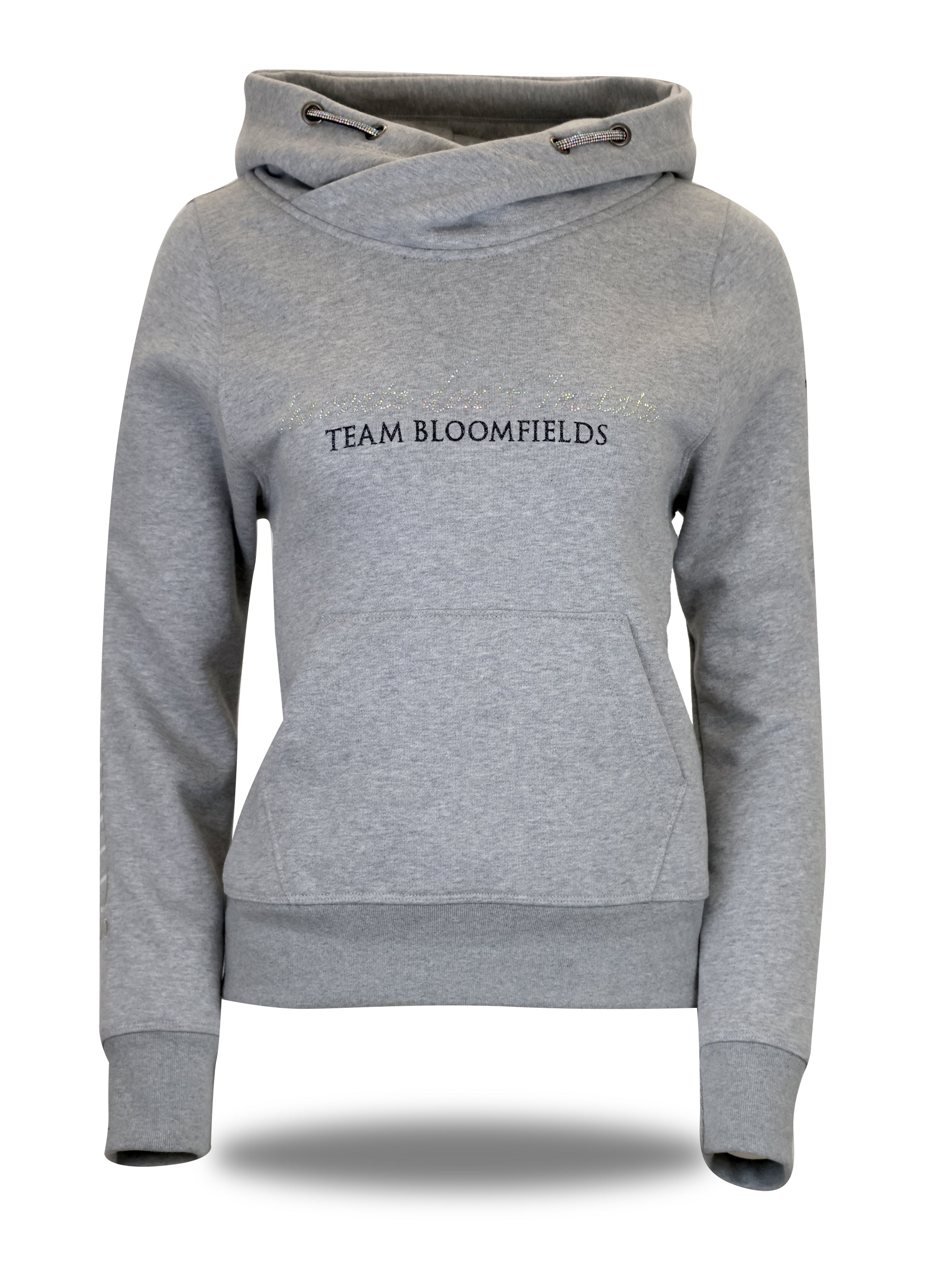 Amelia Marl Grey Cross Necked Hoodie