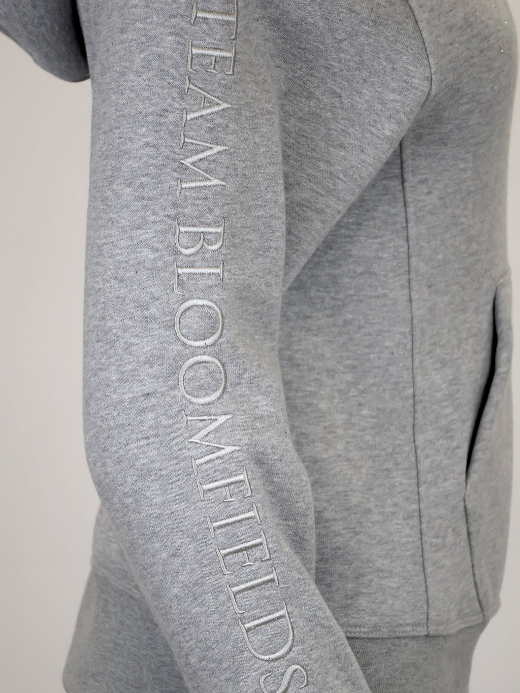 Amelia Marl Grey Cross Necked Hoodie
