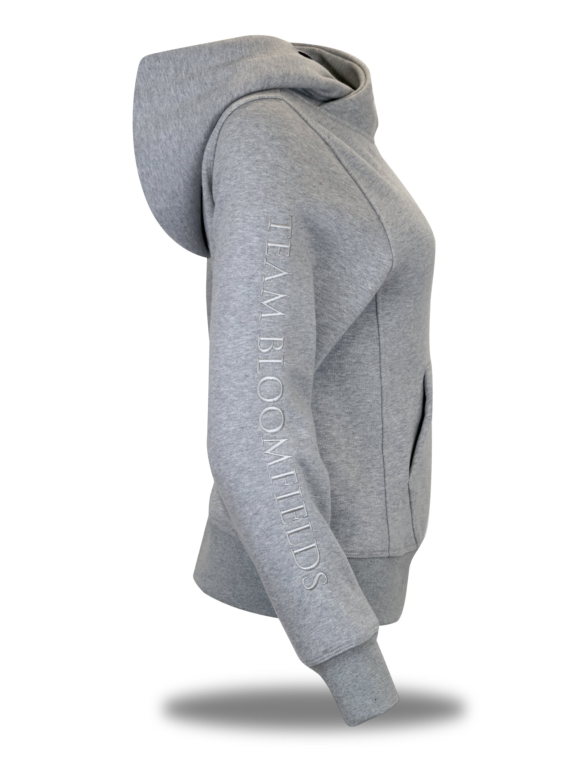Amelia Marl Grey Cross Necked Hoodie