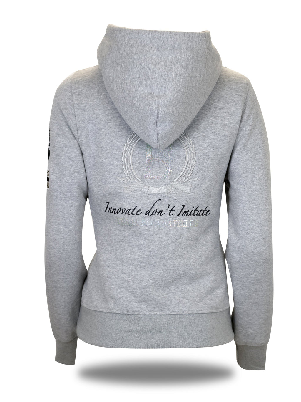 Amelia Marl Grey Cross Necked Hoodie