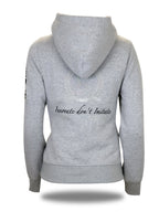 Amelia Marl Grey Cross Necked Hoodie