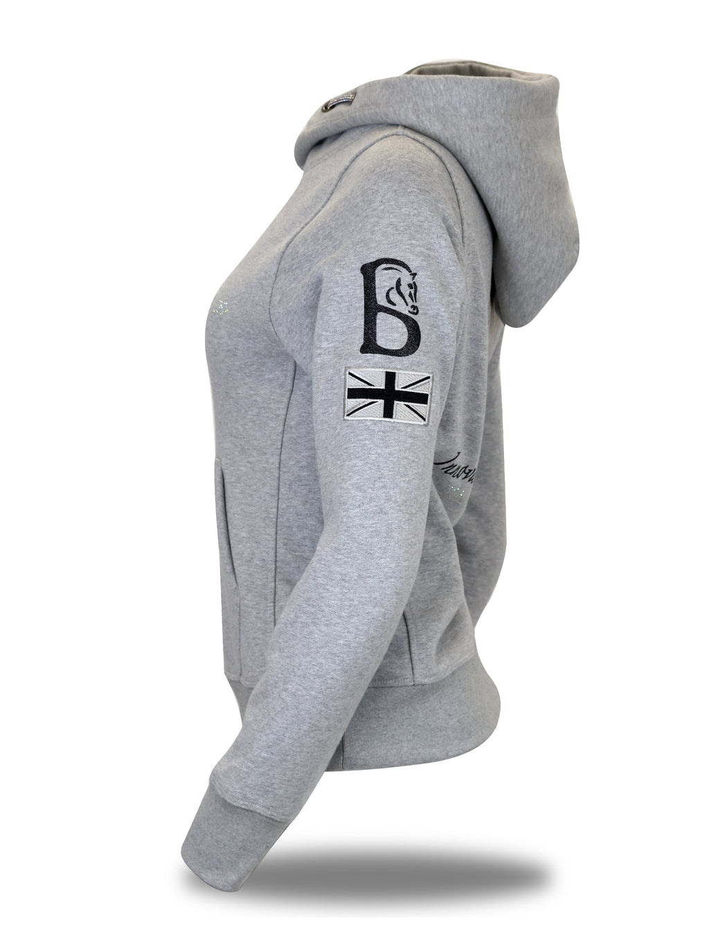 Amelia Marl Grey Cross Necked Hoodie