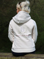 Amelia Winter White & Rhinestones Cross Necked  Hoodie