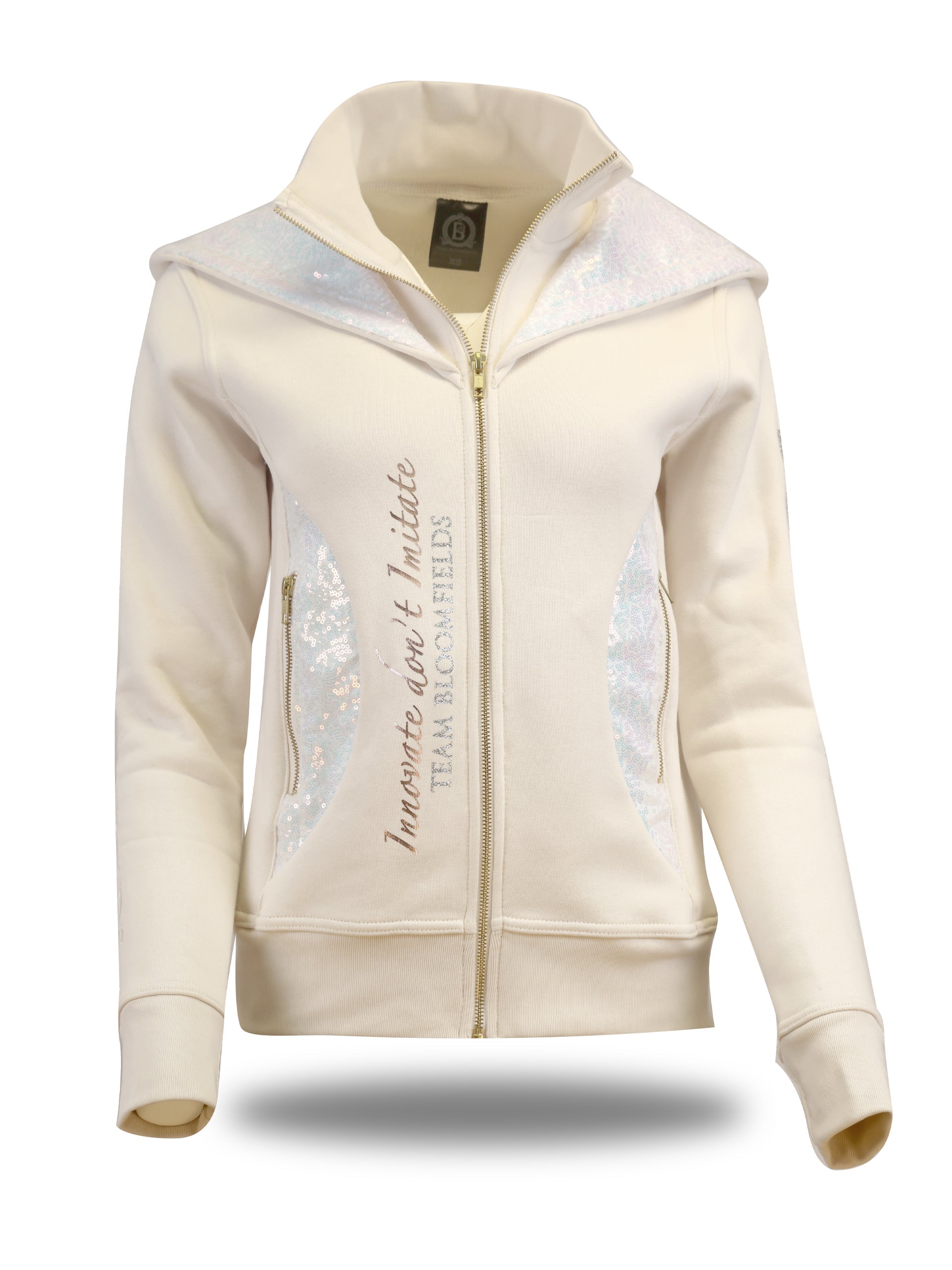 Kids Arabella Winter White Double Collar Hoodie